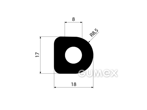 GUMMIPROFILE D-FORM - NBR